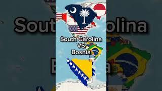 US States VS Europe Part 8 (South Carolina VS Bosnia) #europe #usa #shorts