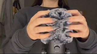 [ASMR] Mic scratching (deep brain massage  with the fluffy mic cover)