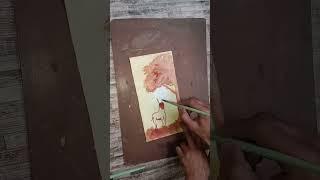 landscape watercolor painting#drawing #shorts