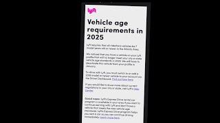 Uber and Lyft drivers. The age of your vehicle matters. NEWBIES pay attention please