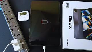 Infinix XPAD 7000mAh Charging Experiment with 18-watt charger