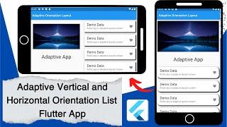 Adaptive Vertical and Horizontal Orientation List | Flutter  App