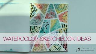 Geometric Watercolor Sketchbook Ideas