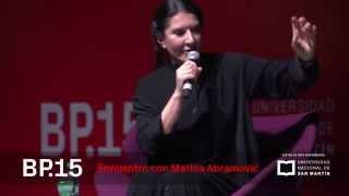 Encuentro con Marina Abramović - Bienal Performance 2015