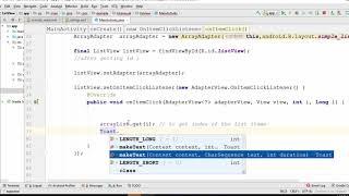 ListView with Event Handling |OnClickListener| ArrayAdaptor |Android Part 3