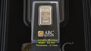 ABC 1 Oz Platinum Bullion Bar #bullion #investment #money