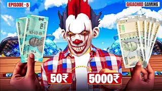 Episode 5  ️ Of Turning 50Rs to 5000Rs  By Playing Solo Tournaments Free Fire 