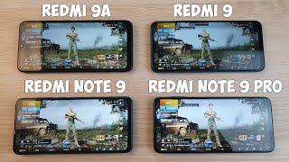 ТЕСТ PUBG НА XIAOMI! REDMI 9A, REDMI 9, REDMI NOTE 9, REDMI NOTE 9 PRO