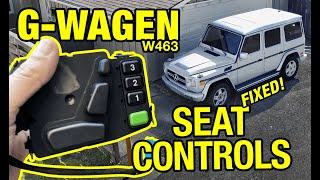 Mercedes w463 G-Wagen SEAT CONTROL SWITCH Replacement (w/ Fix for BROKEN TABS) & Door Panel Removal