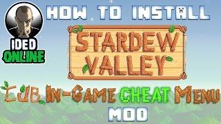 How to install Stardew Valley In-game Cheats Menu Mod 1.9 Update (Install SMAPI Mod Tutorial)