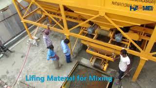 Haomei Stationary Concrete Batching Plant Working Process