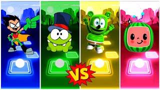 Teen Titans Go Om Nom  Gummy Bears  Cocomelon  Who is Best ?