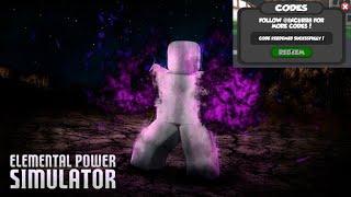 2 new codes in Elemental Power Simulator! (Roblox)