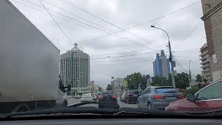 NOVOSIBIRSK 4K / WALKING BY CAR THROUGH THE STREETS OF THE CITY