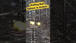 Rolling Ball Sculpture Sphere in Action - Serpentine Track #ball  #marblemachine #tracks #marbles