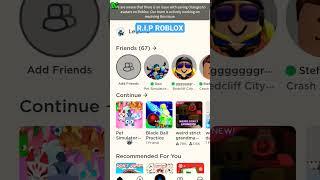 R.IP ROBLOX #robloxfunny #funny #roblox #coems #robloxgamer #emo #dahood #robloxmemes #humor