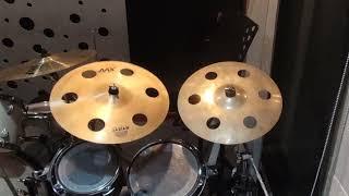 Sabian 16 AAX ozone 820 g (left) vs HHX ozone 905 g (right)