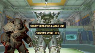 Fallout 76 - Shadow Prime power armor skin - SHOWCASE & VOICE LINES