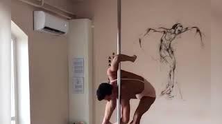 When male ballet dancer tries pole dancing