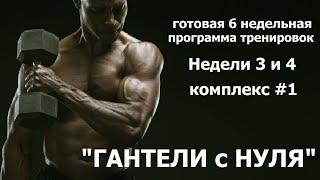 ГАНТЕЛИ с НУЛЯ/НЕДЕЛИ 3 и 4/КОМПЛЕКС#1/Новые упражнения/nezanuda/Dumbbells for beginners