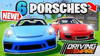 6 NEW  Porsches & Update In Driving Empire!