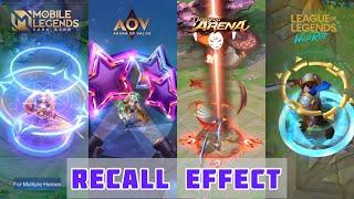 RECALL EFFECT COMPARISON 2021 - LOL Wild Rift VS Mobile Legends VS Arena of Valor VS Onmyoji