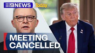 Trump snubs meeting with Albanese, cuts short G7 visit | 9 News Australia