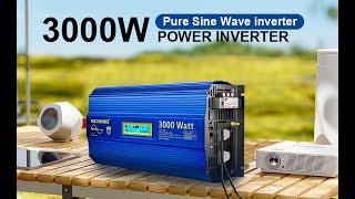 VOLTWORKS 3000Watt 12V Pure Sine Wave Power Inverter 6000Watt Surge Power for 2 Seconds