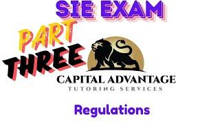 SIE Exam : Part 3 (Regulations) #sieexam #finra