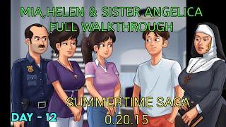 Mia,Helen & Sister Angelica Full Walkthrough | Summertime Saga 0.20.15 | Complete Storyline Day - 12