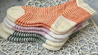 Носки Хеликс с Уэльской пяткой Подробный мастер класс. Knitting socks