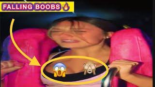 The most beautiful girl on slingshot ride | nice boobs | my boobs falling out 