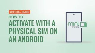 How to activate with a physical SIM on Android