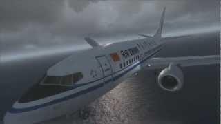 [HD] Landing in Hong-Kong AirChina