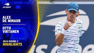 Alex de Minaur vs. Otto Virtanen Highlights | 2024 US Open Round 2