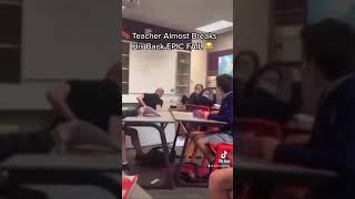 Teacher Almost Breaks His Back EPIC FAIL  #shorts #funny