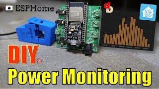 DIY Home Power & Solar Energy Dashboard -  Home Assistant w/ ESPHome