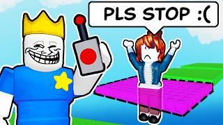 Trolling NOOBS in Roblox Troll IQ Tower...