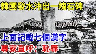韓國發水沖出一塊石碑，上面記載七個漢字，專家直呼：恥辱【一觀奇趣】#古代历史 #古代 #历史 #历史冷知识 #历史趣闻 #历史那些事 #歷史 #歷史人物 #歷史故事