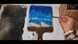 Stunning Ocean-Themed Epoxy Cutting Board Tutorial | DIY Resin Art