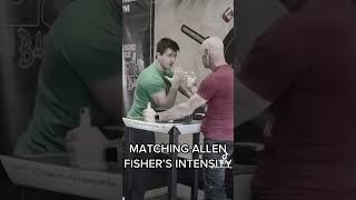 Matching Allen Fisher's INTENSITY (or trying to) #armwrestling #youtubeshorts