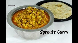 sprouts curry recipe | moong sprouts curry | sprouts curry | molake kaalina saaru