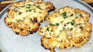 Incredibly tasty and easy baked cauliflower steak!  It can be prepared in 5 minutes