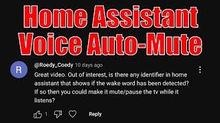 Home Assistant Voice Assist Auto-Mute