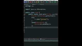 Notepad open program in Java #shorts #java