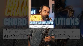 Rhythm Changes Chord Substitutions! #jazz #bebop #jazzphrases #saxophone #jazzmusic #jazzsax