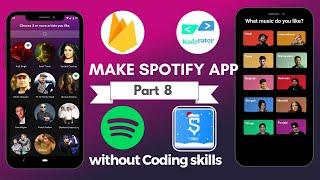 Make spottify app with #Sketchware Pro || Part -8 || #Koderator || #DVNigam || #Android_Development