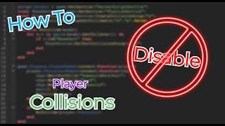 How To Disable Player Collisions In Roblox Studio