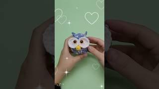 A cute night owl crocheting #crochet #nestledcrafts #crocheting #amigurumi