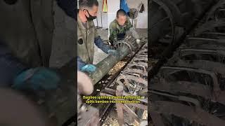 Bamboo splitting machine efficiently splits bamboo into bamboo strips